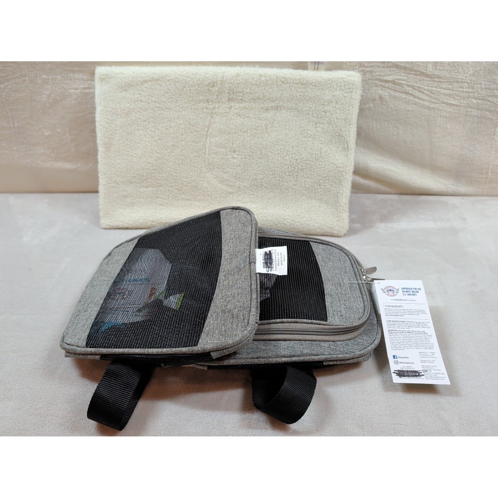 Sherpa Element Pet Carrier Medium Gray Airline Approved Travel Bag 16 lbs NWT - Picture 6 of 7